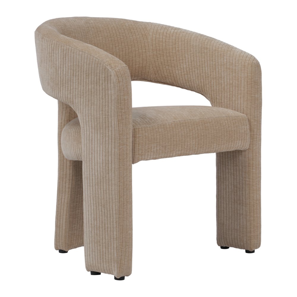 Bibury curved back dining chair in Almond