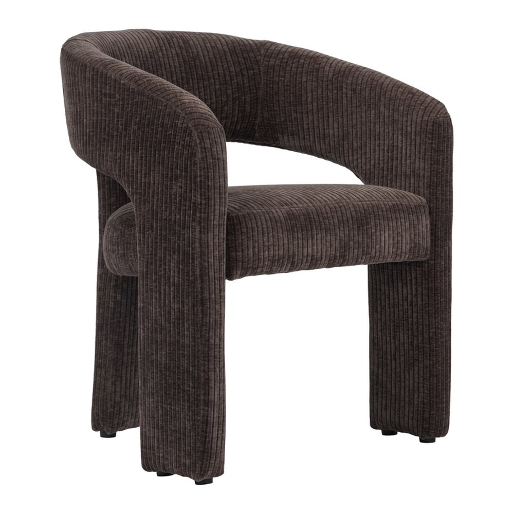 Bibury curved back dining chair in Cocoa