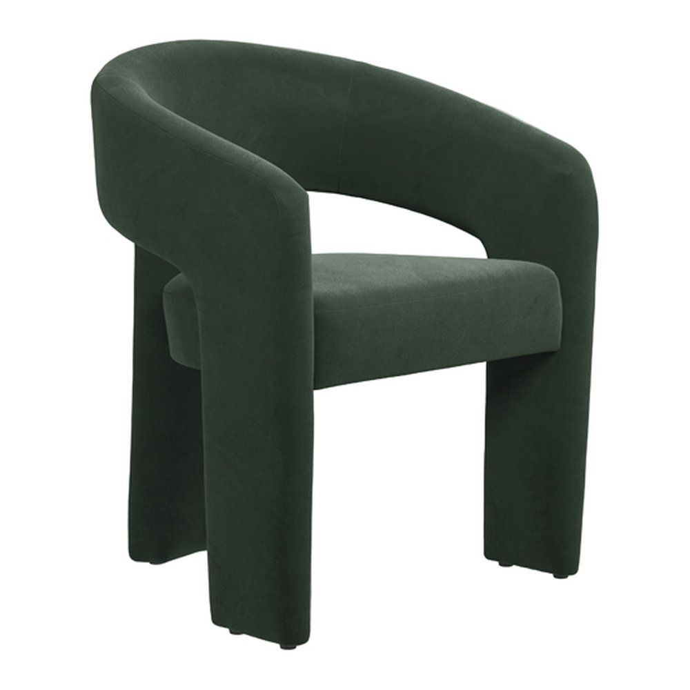 Bibury curved back dining chair in Forest Green
