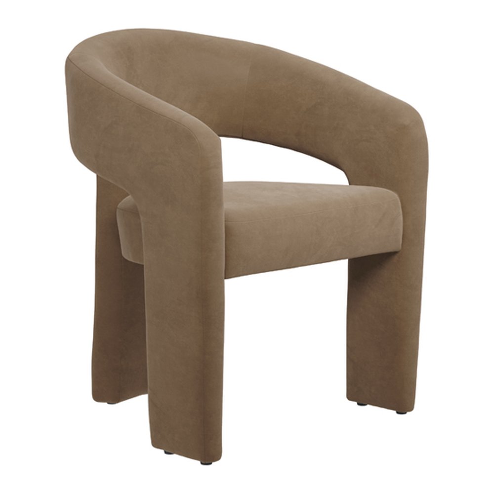 Bibury curved back dining chair in Mole