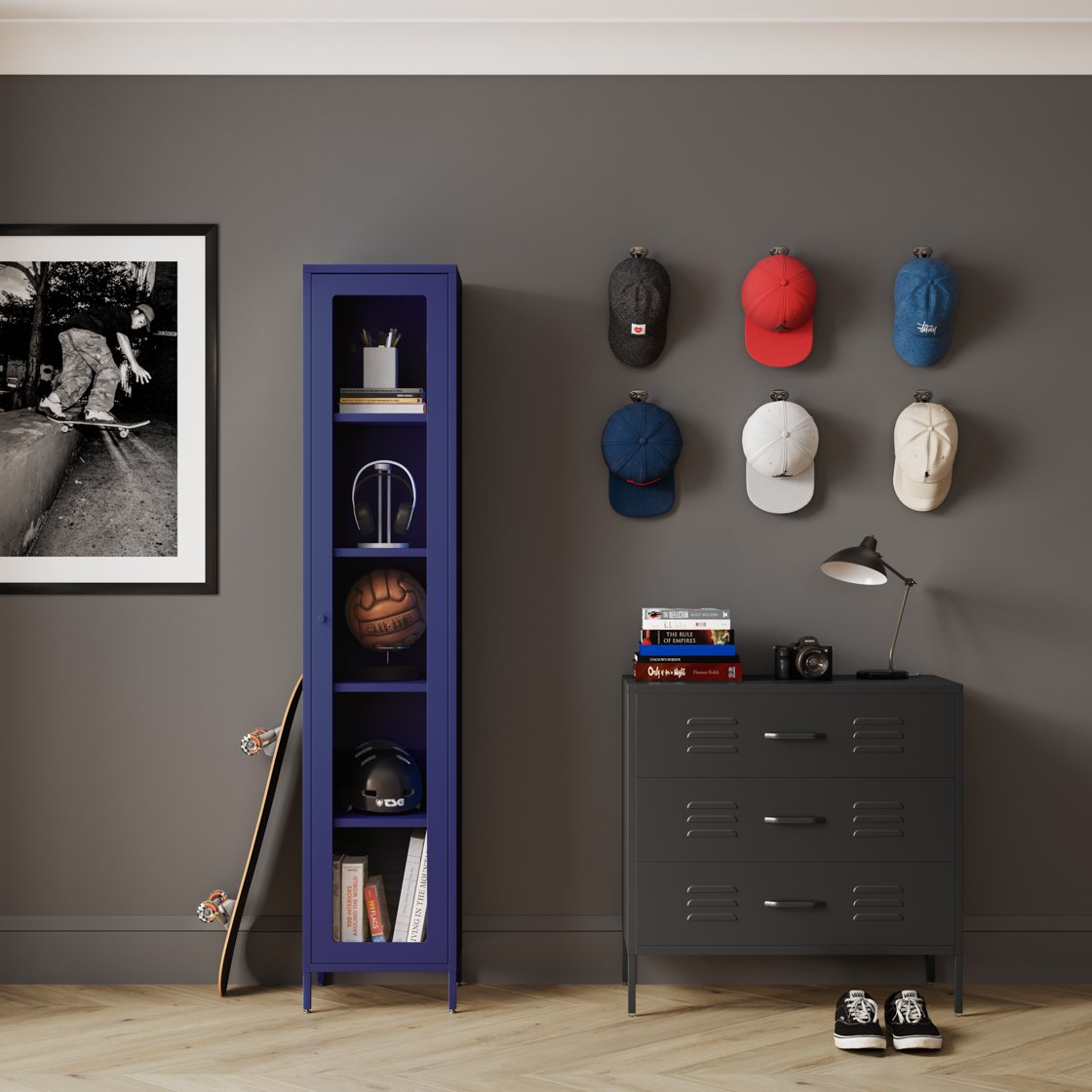 Bigbury steel display unit