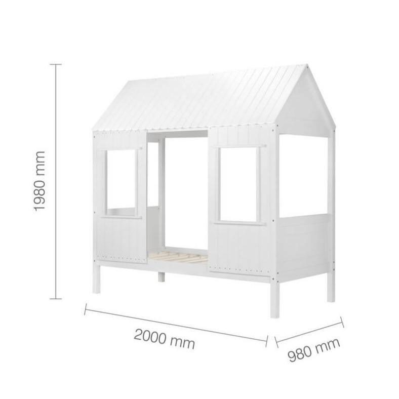 Treehouse Wooden White Toddler Bed - Millie & Jones