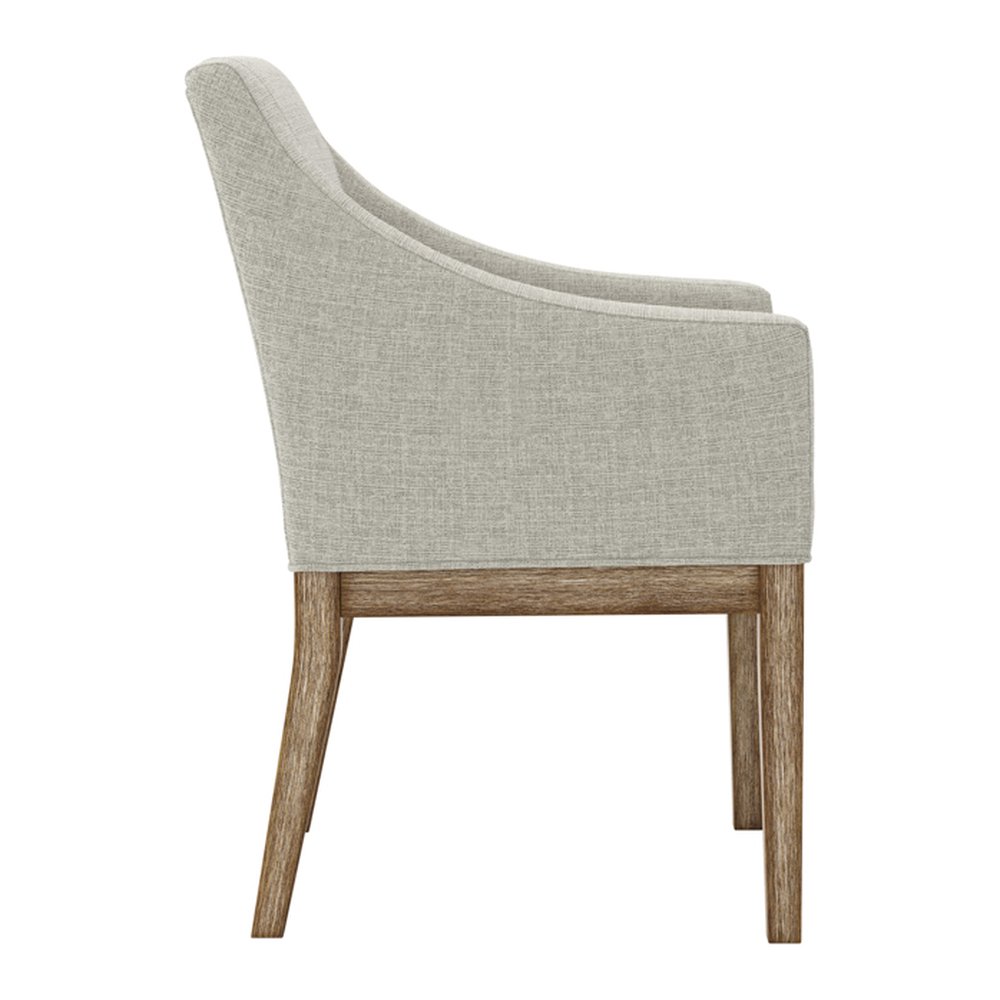 Bisley linen effect dining chair with arms
