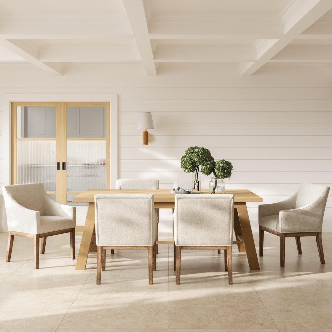 Bisley linen effect dining chair with arms