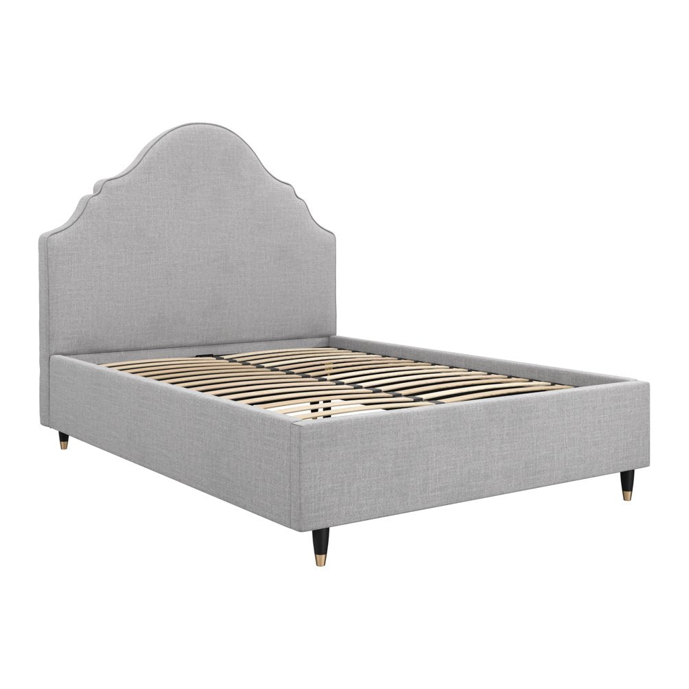Borrowdale ornate upholstered bed in Light Grey