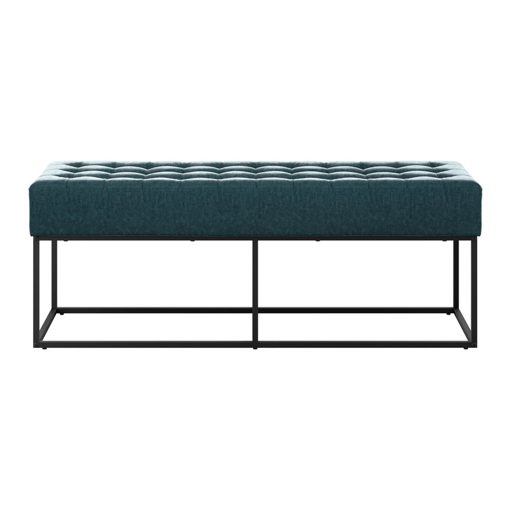 Braemar buttoned chenille bench