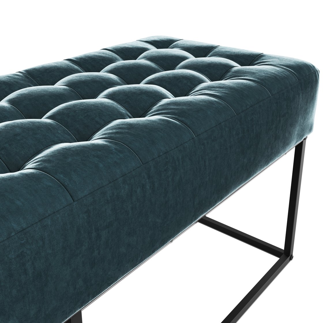 Braemar buttoned chenille bench