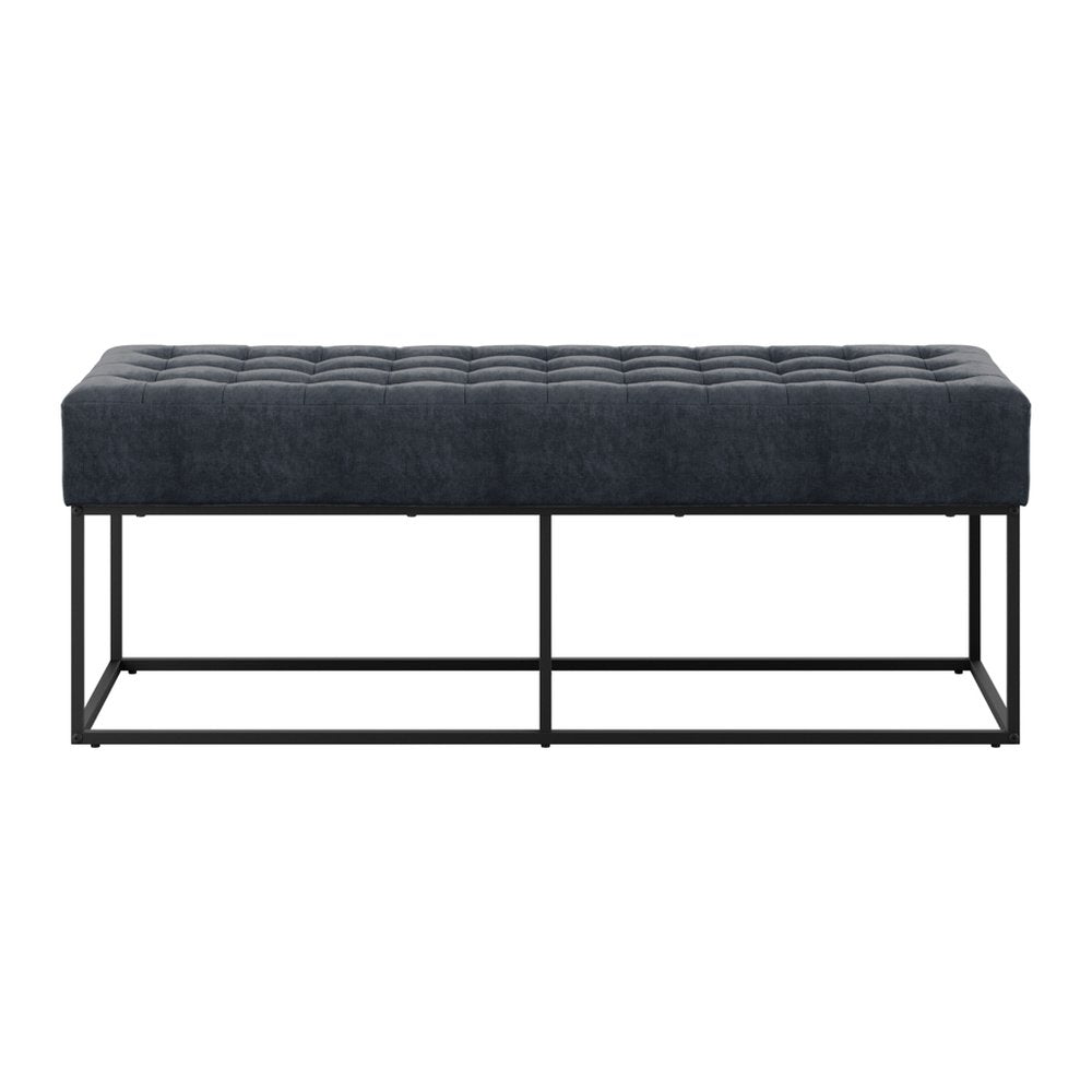 Braemar buttoned chenille bench