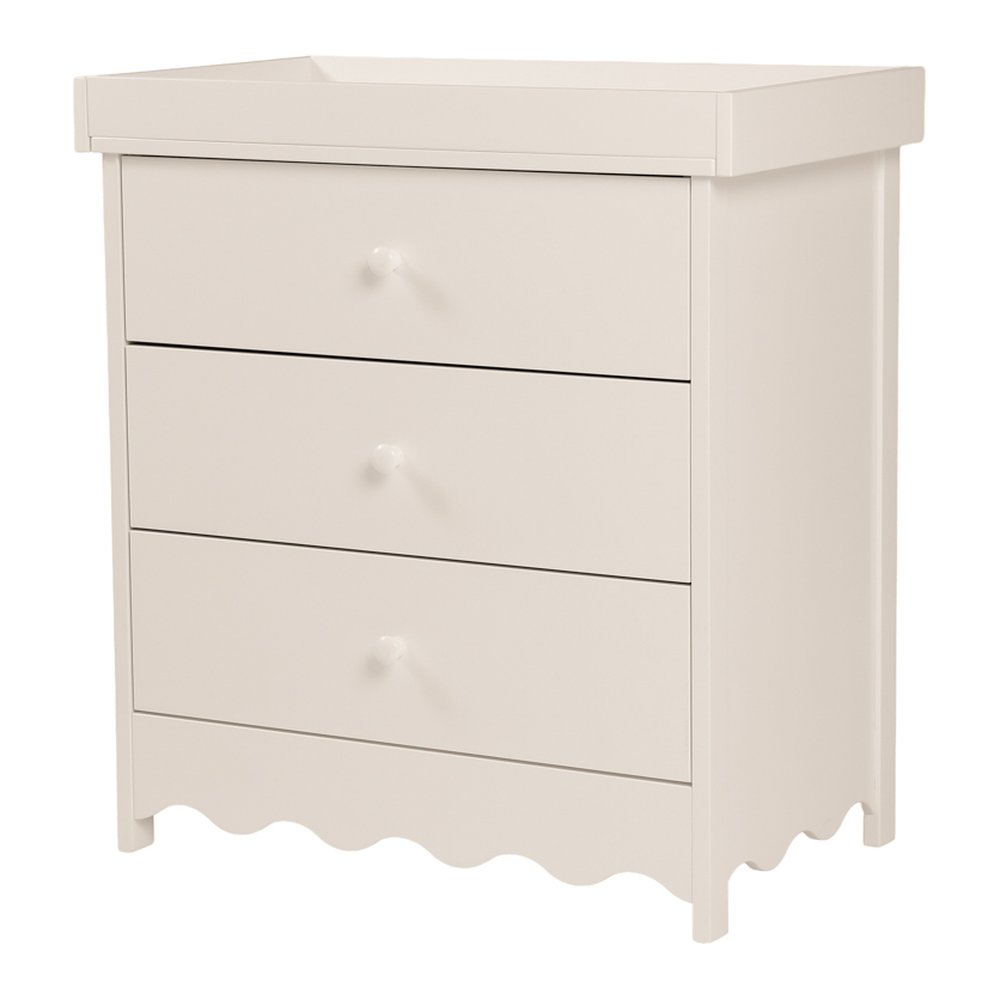 Bramble scalloped changing unit in Cashmere