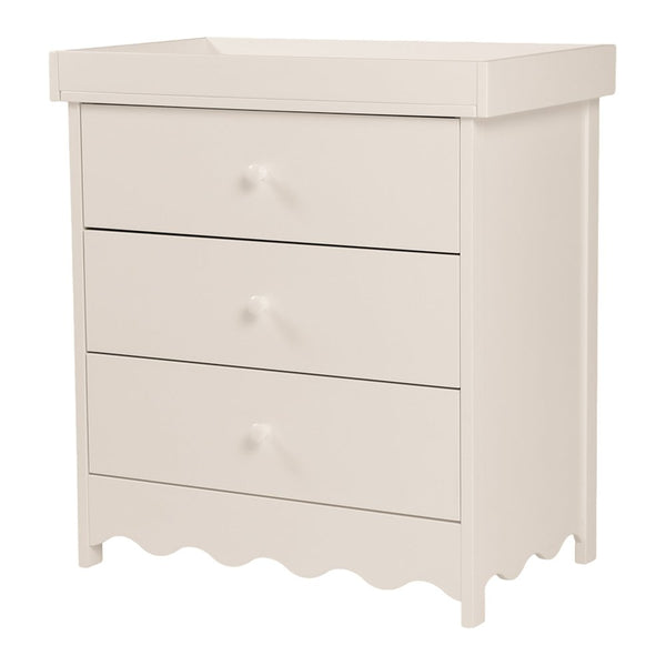 Bramble scalloped changing unit in Cashmere