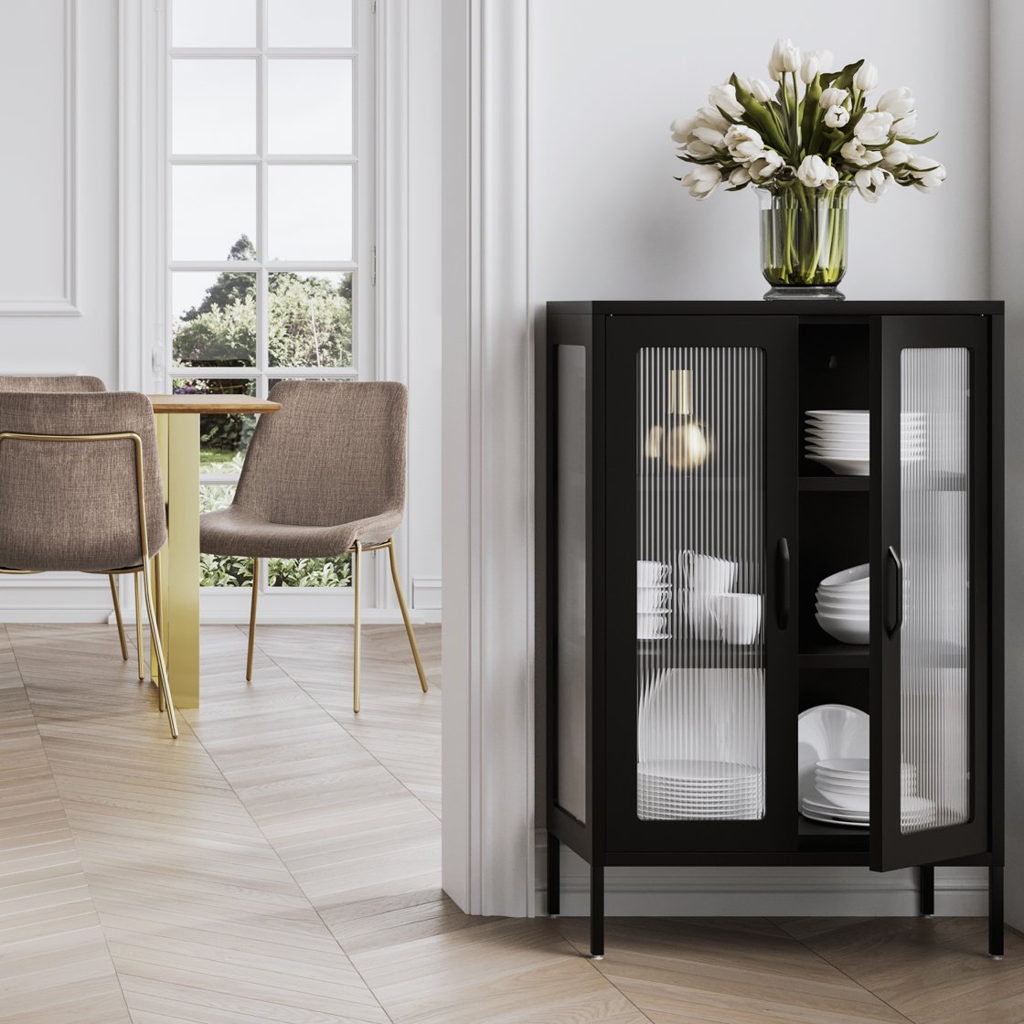 Branscombe reeded glass storage unit