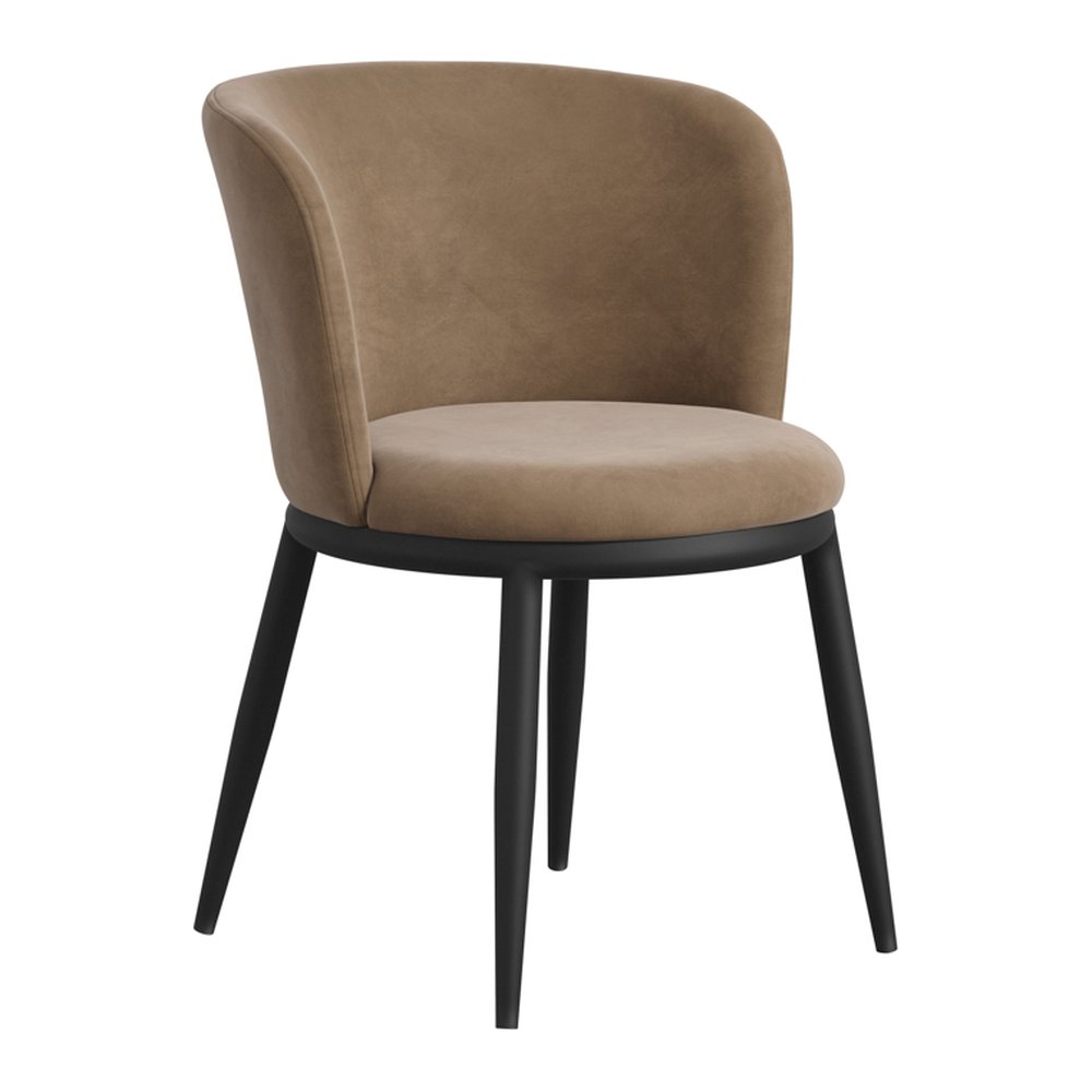 Broadway upholstered dining chairs in Mole