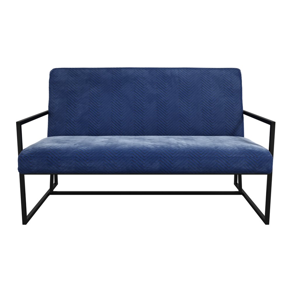 Bryanston chevron velvet sofa