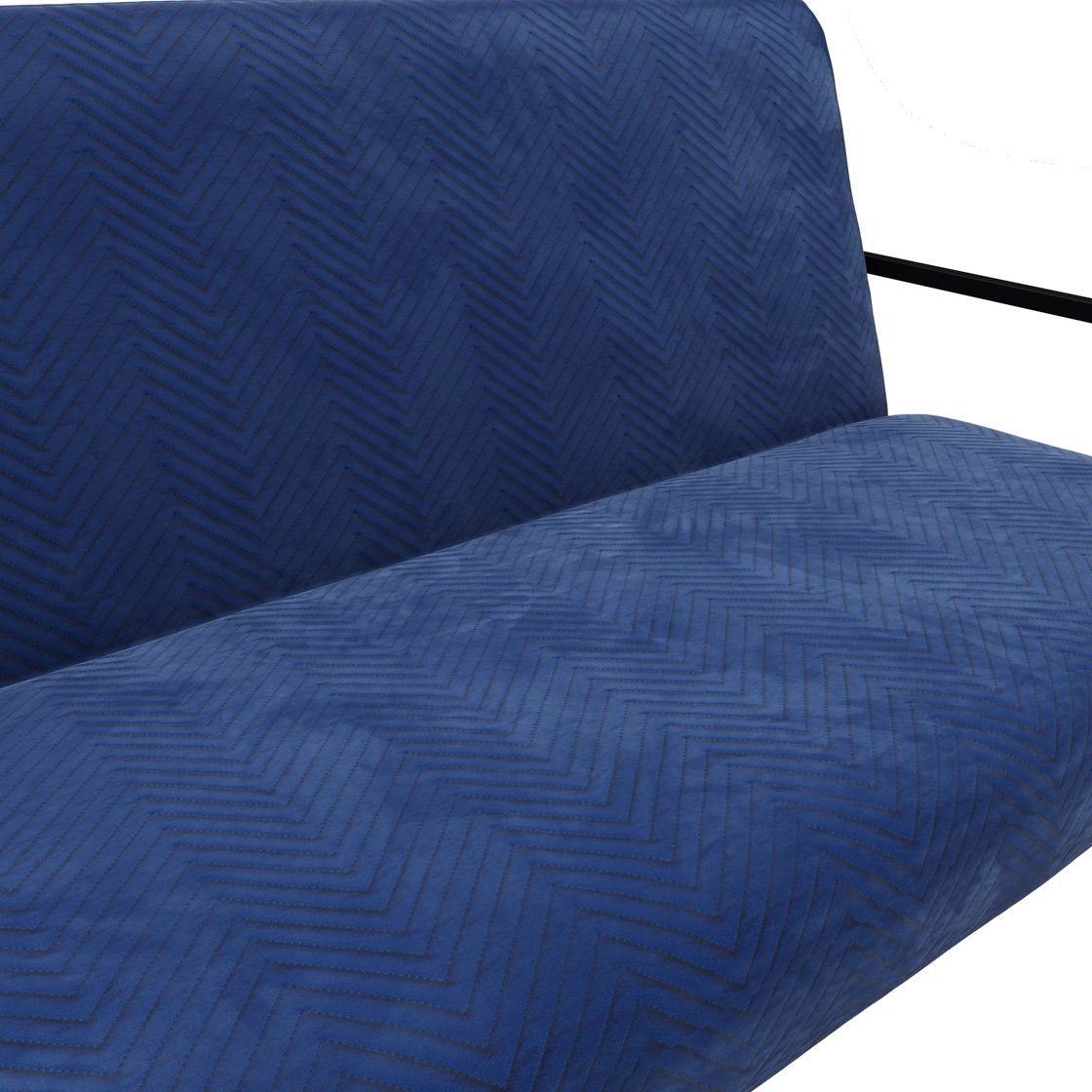 Bryanston chevron velvet sofa