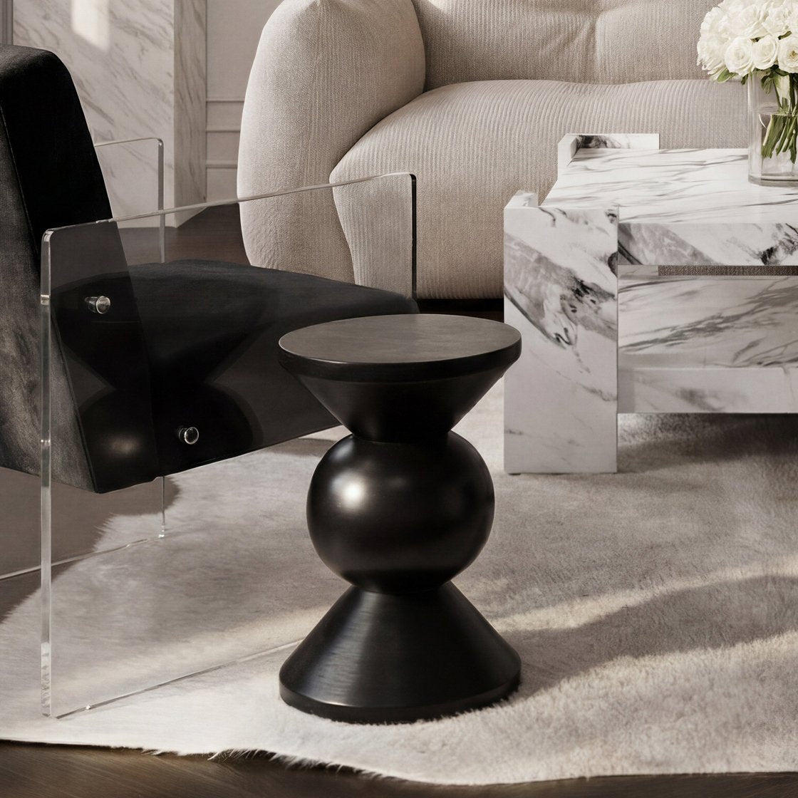 Bude mango wood side table