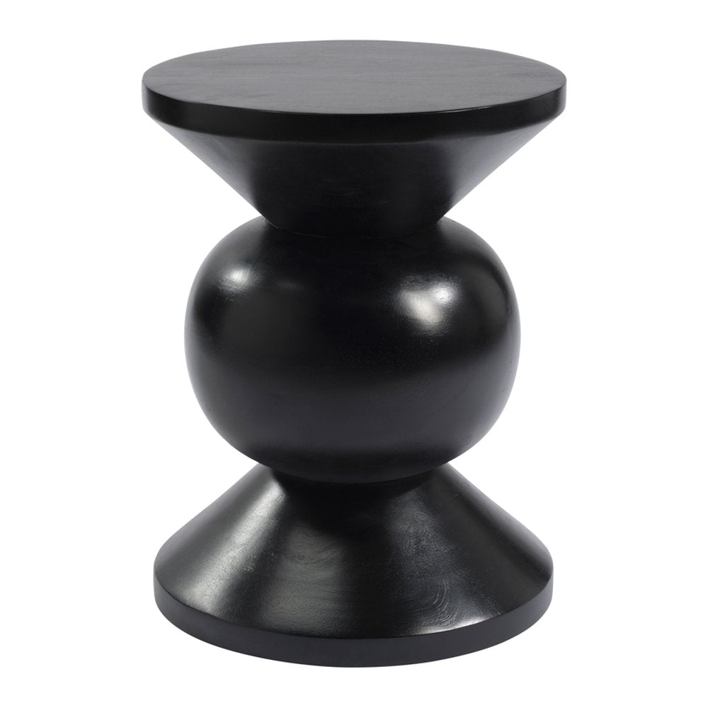 Bude mango wood side table in Black