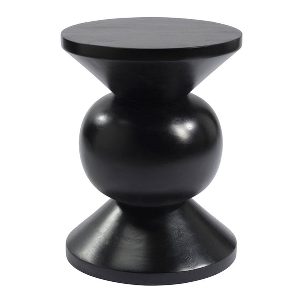 Bude mango wood side table in Black