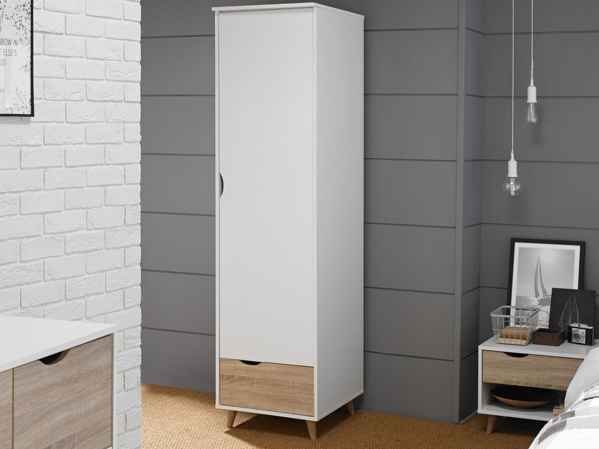 Burnham retro 1 door wardrobe
