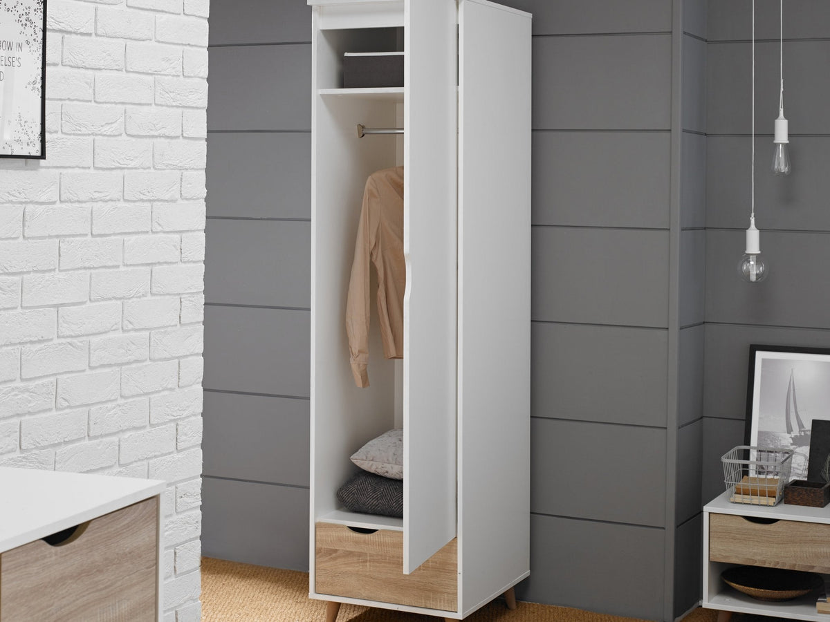 Burnham retro 1 door wardrobe