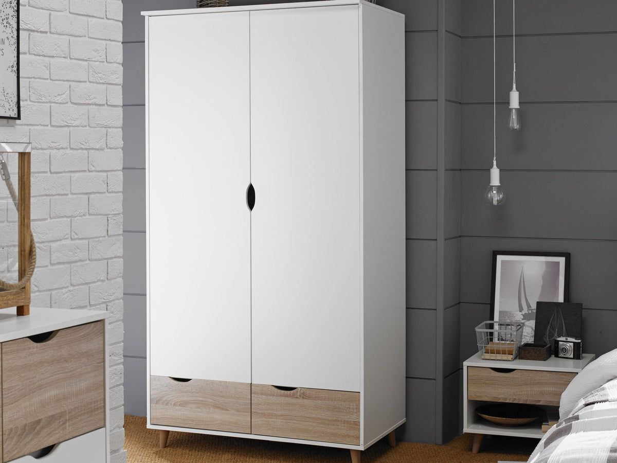 Burnham retro 2 door wardrobe