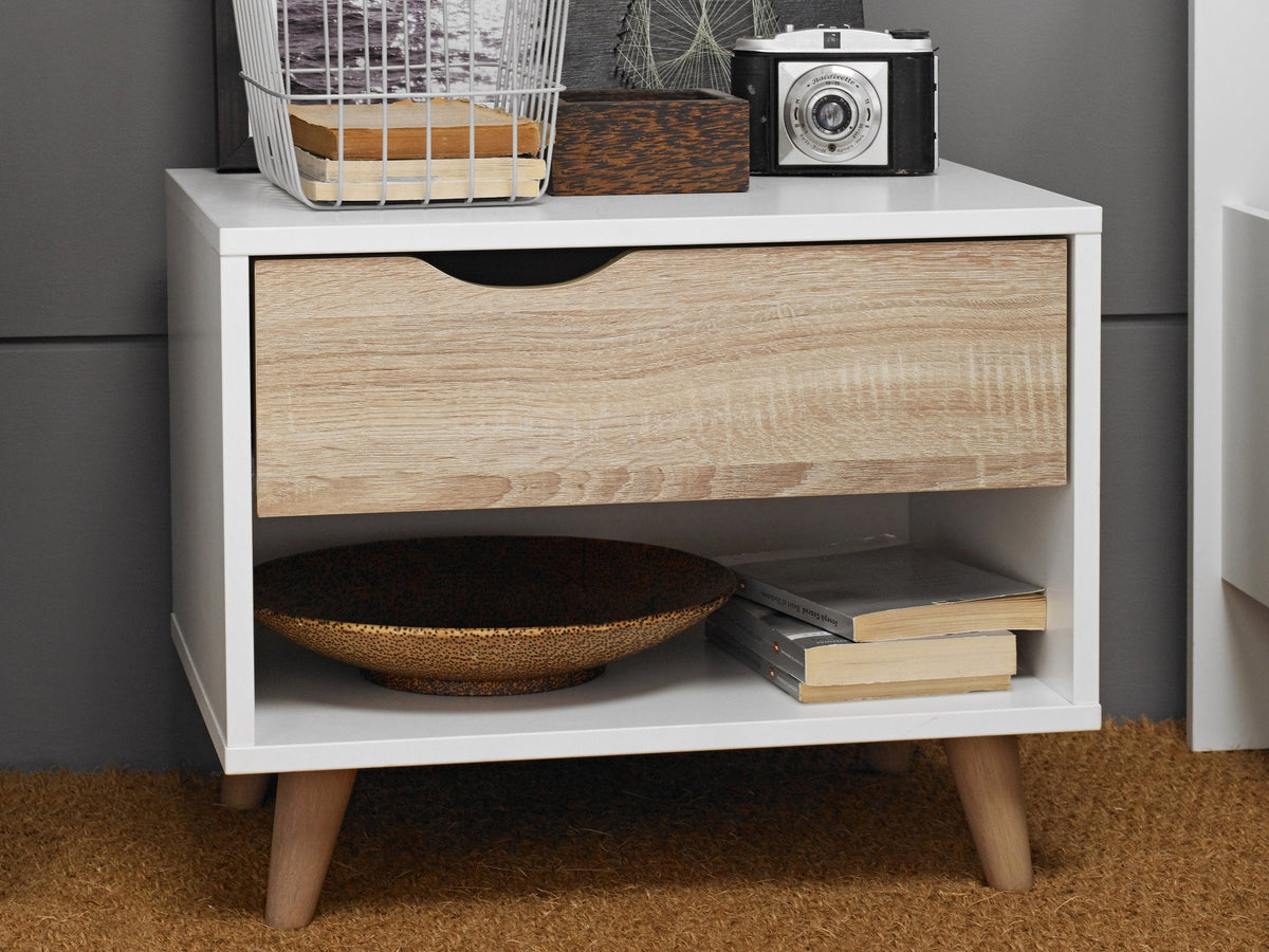 Burnham retro bedside table