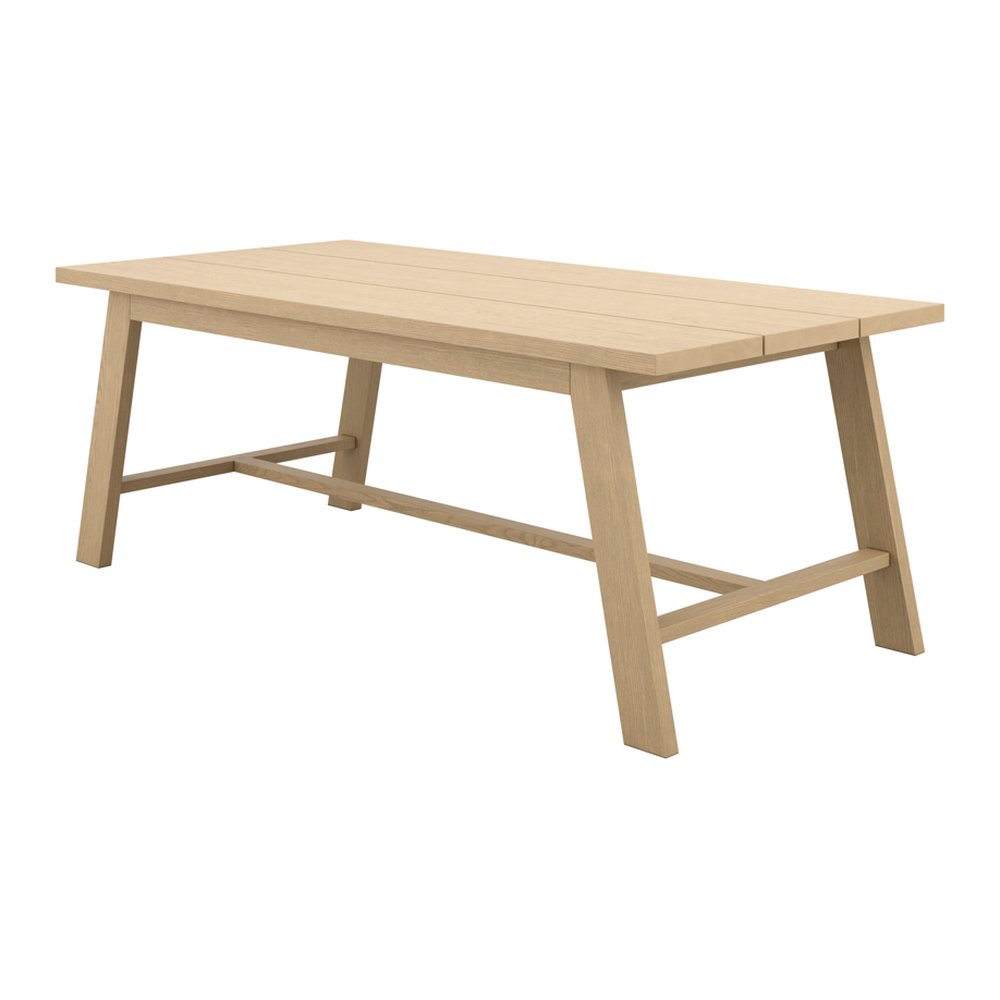 Burwash wood veneer dining table in Latte