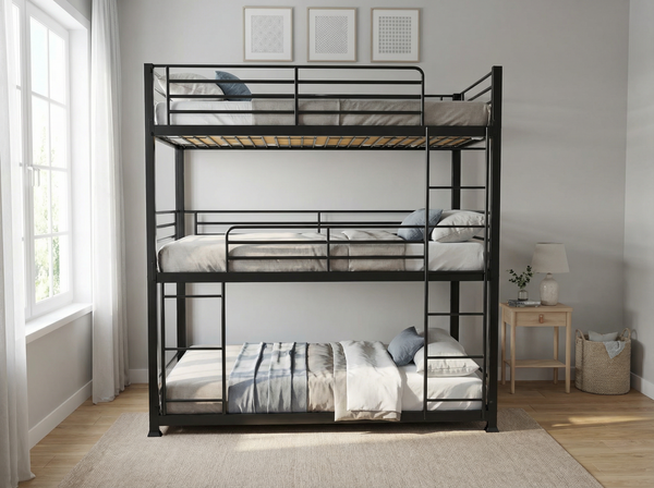 Vertex Triple Sleeper Metal Bunk Bed