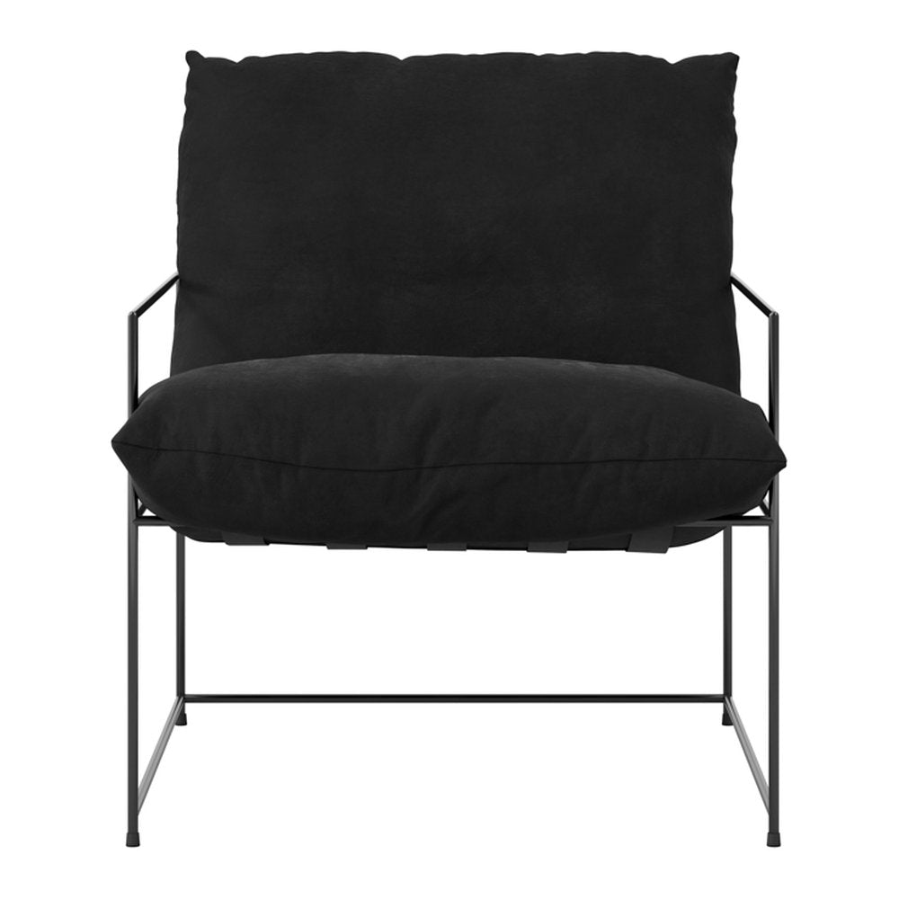 Canonbury industrial lounge chair with metal frame