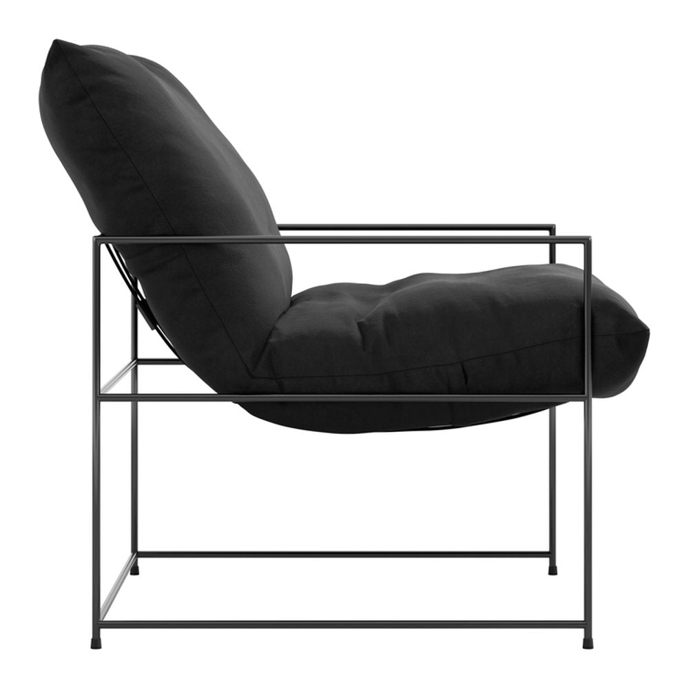 Canonbury industrial lounge chair with metal frame