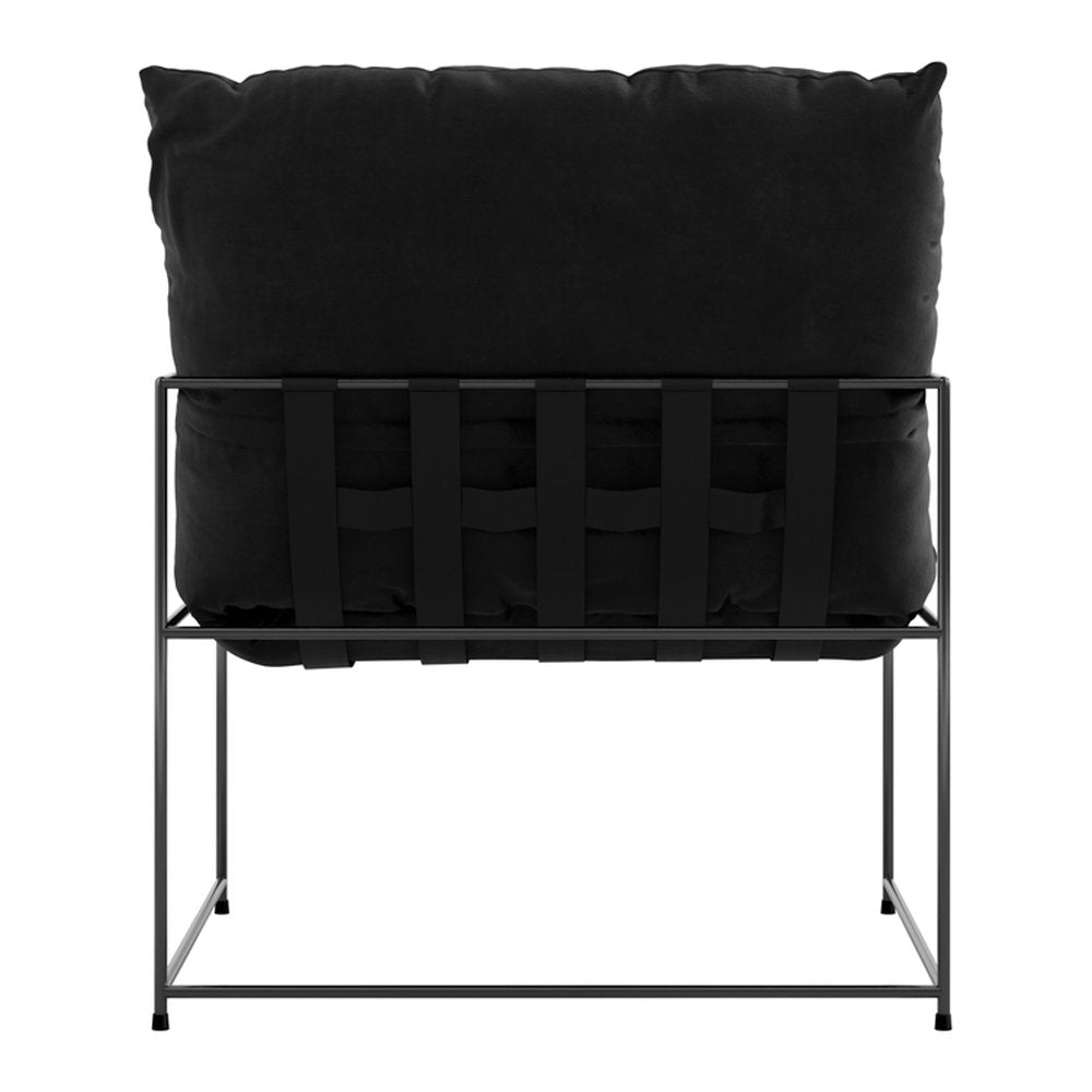 Canonbury industrial lounge chair with metal frame