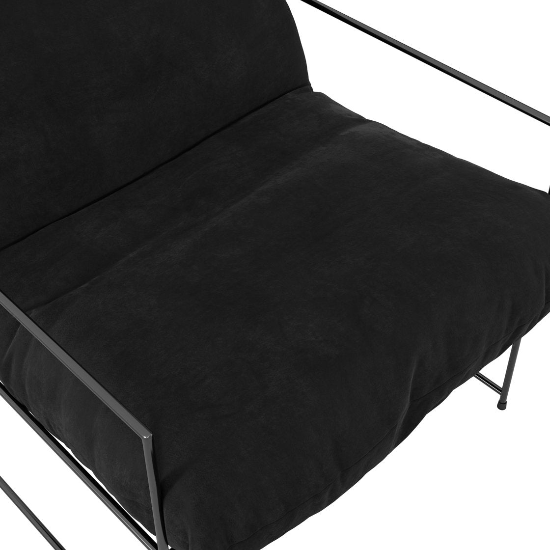 Canonbury industrial lounge chair with metal frame