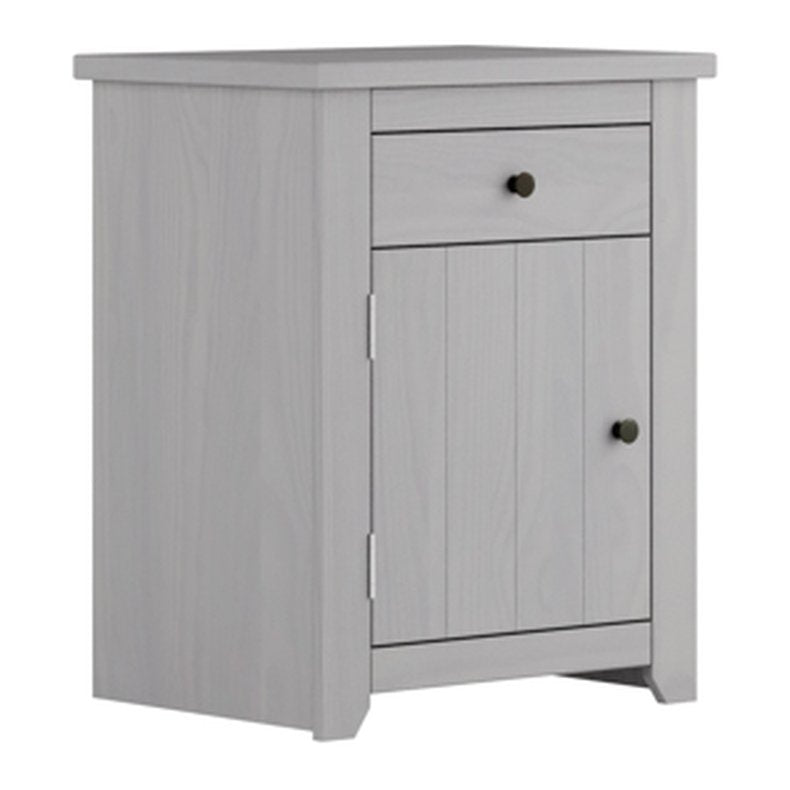 Castle washed wood bedside table in Grey
