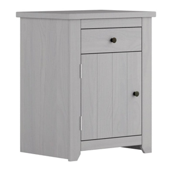 Castle washed wood bedside table in Grey