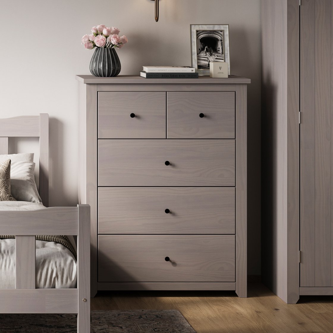 Castle washed wood chest of drawers