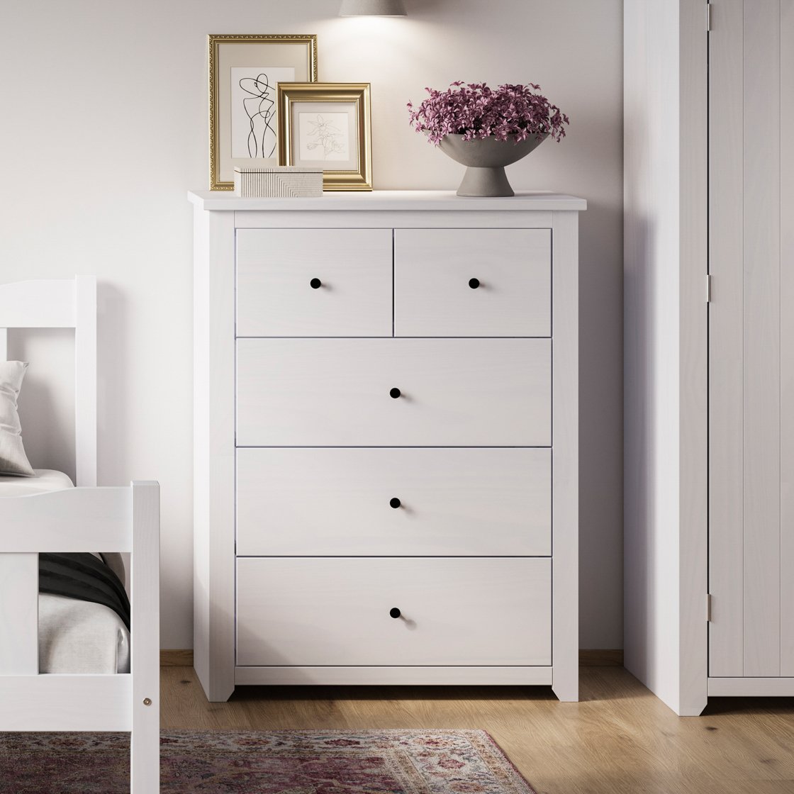 Castle washed wood chest of drawers