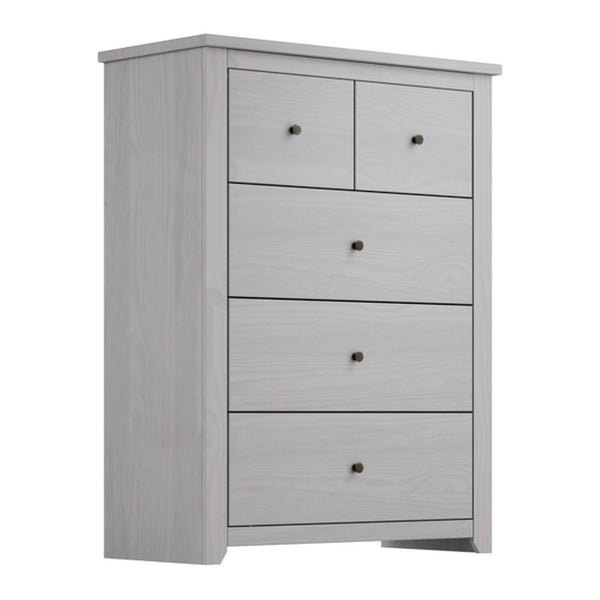Castle washed wood chest of drawers in Grey