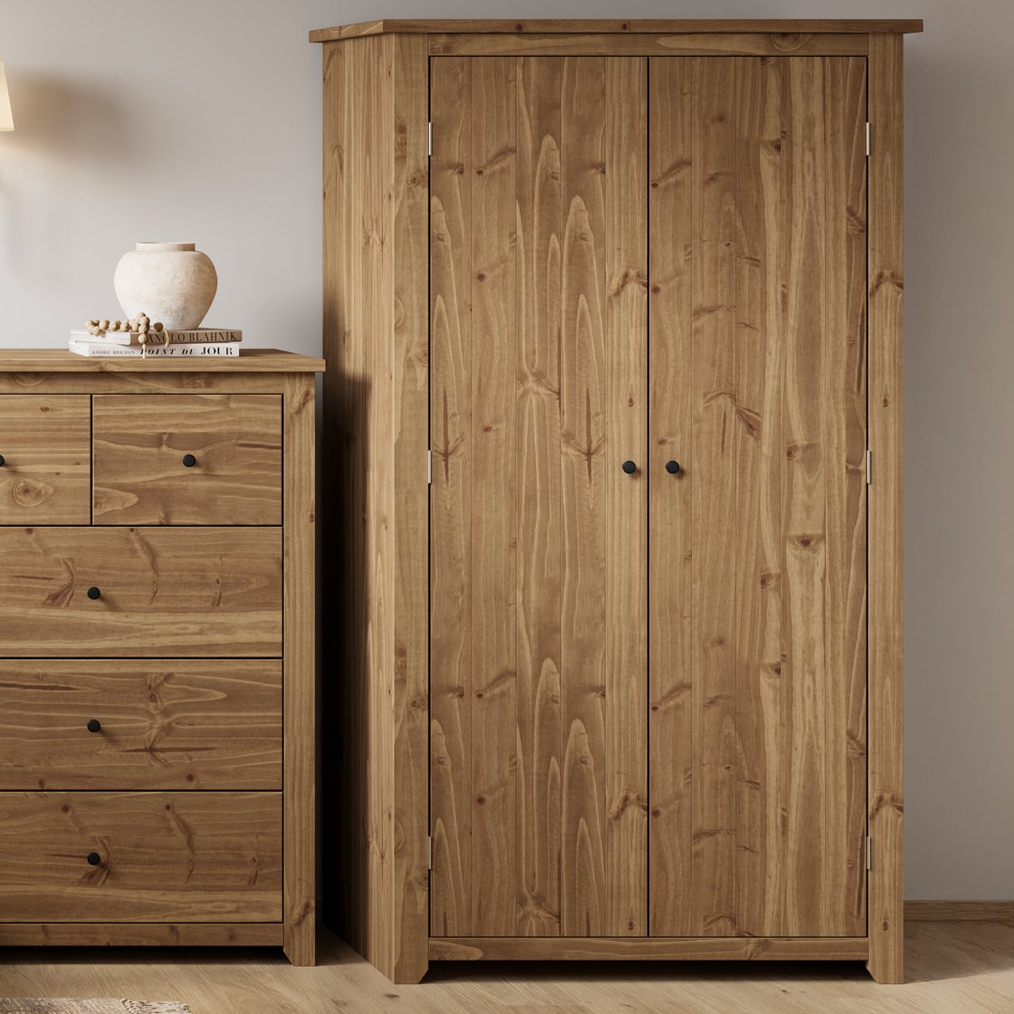 Castle wooden 2 door wardrobe