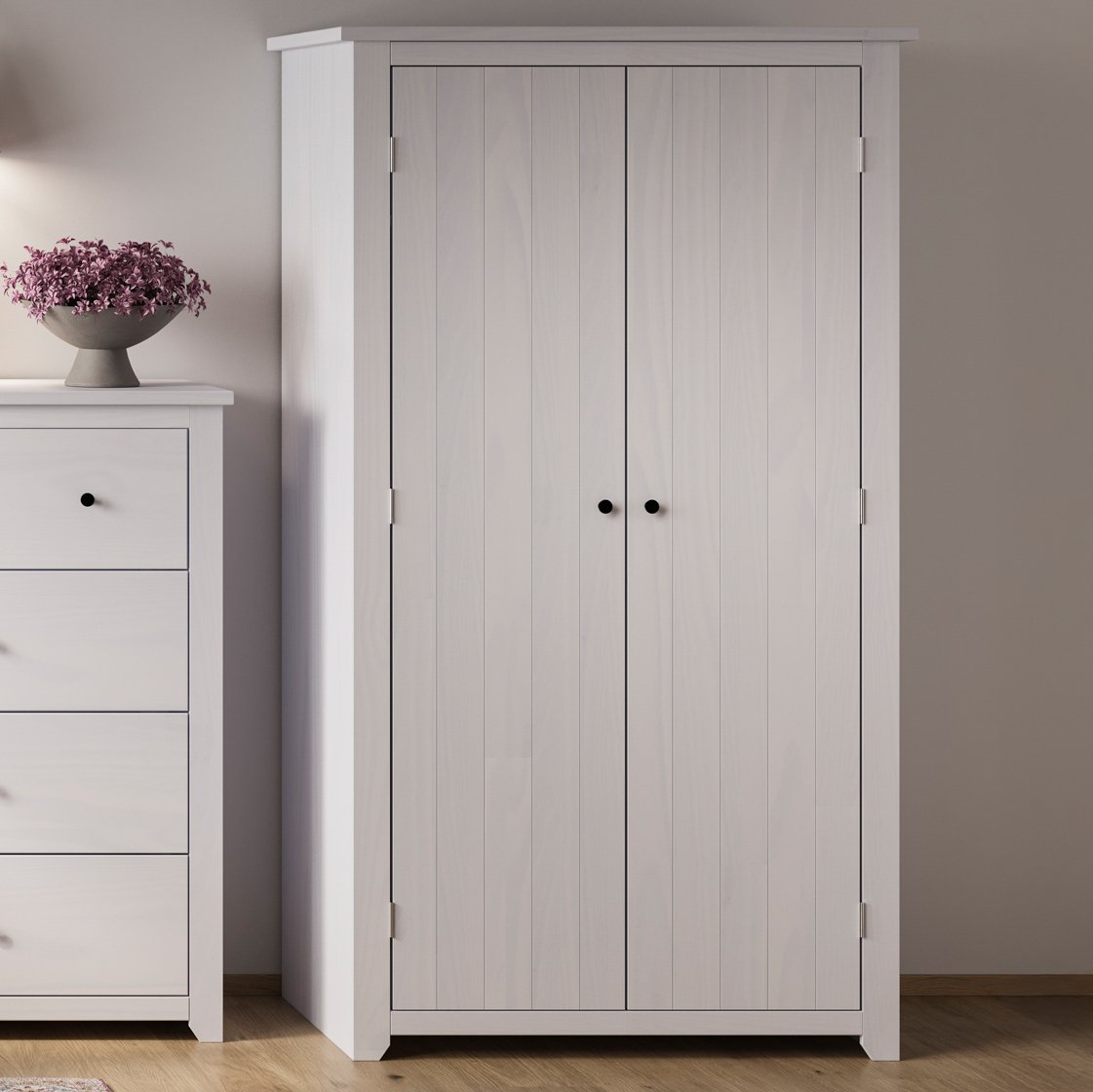 Castle wooden 2 door wardrobe