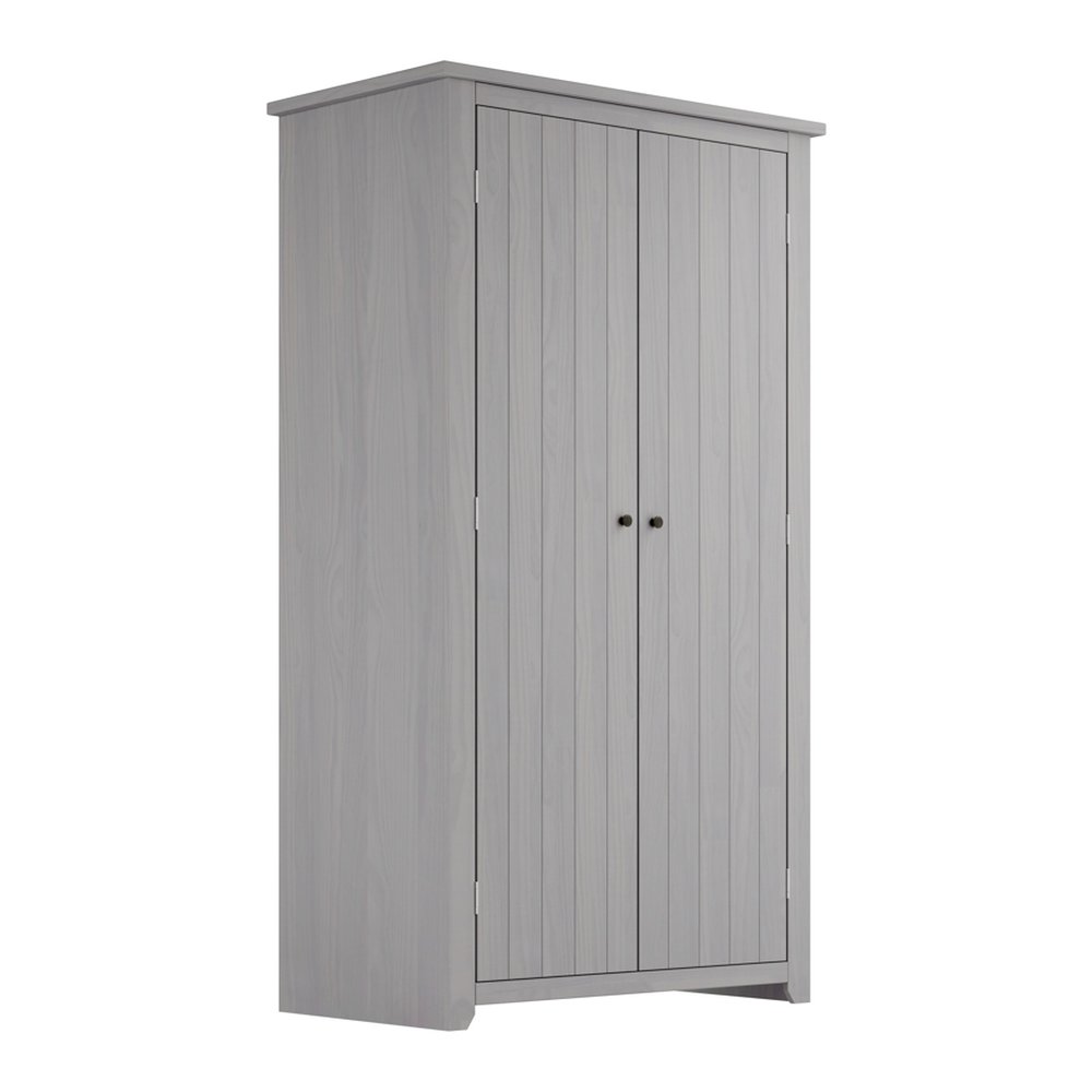 Castle wooden 2 door wardrobe in Grey