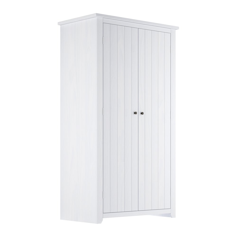 Castle wooden 2 door wardrobe in White