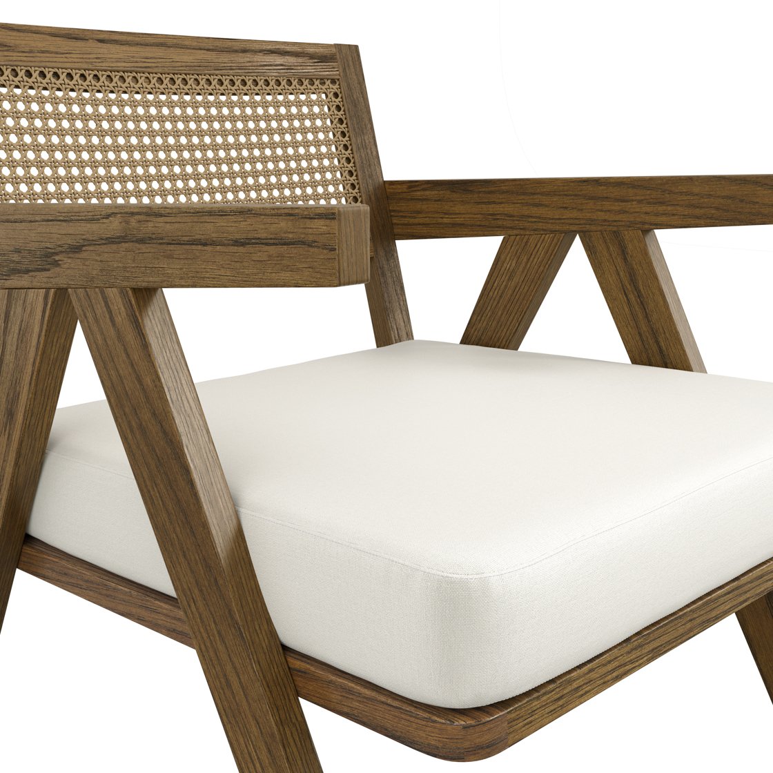 Chiswick woven accent chair with pine frame
