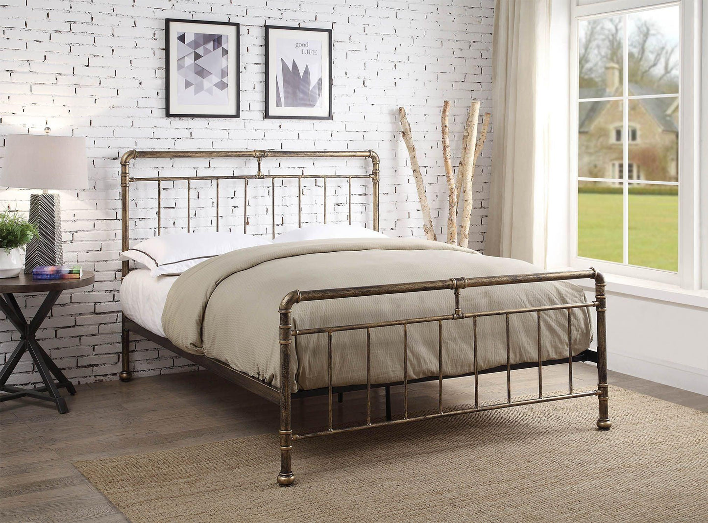 Cilcain Metal Double Bed - Millie & Jones