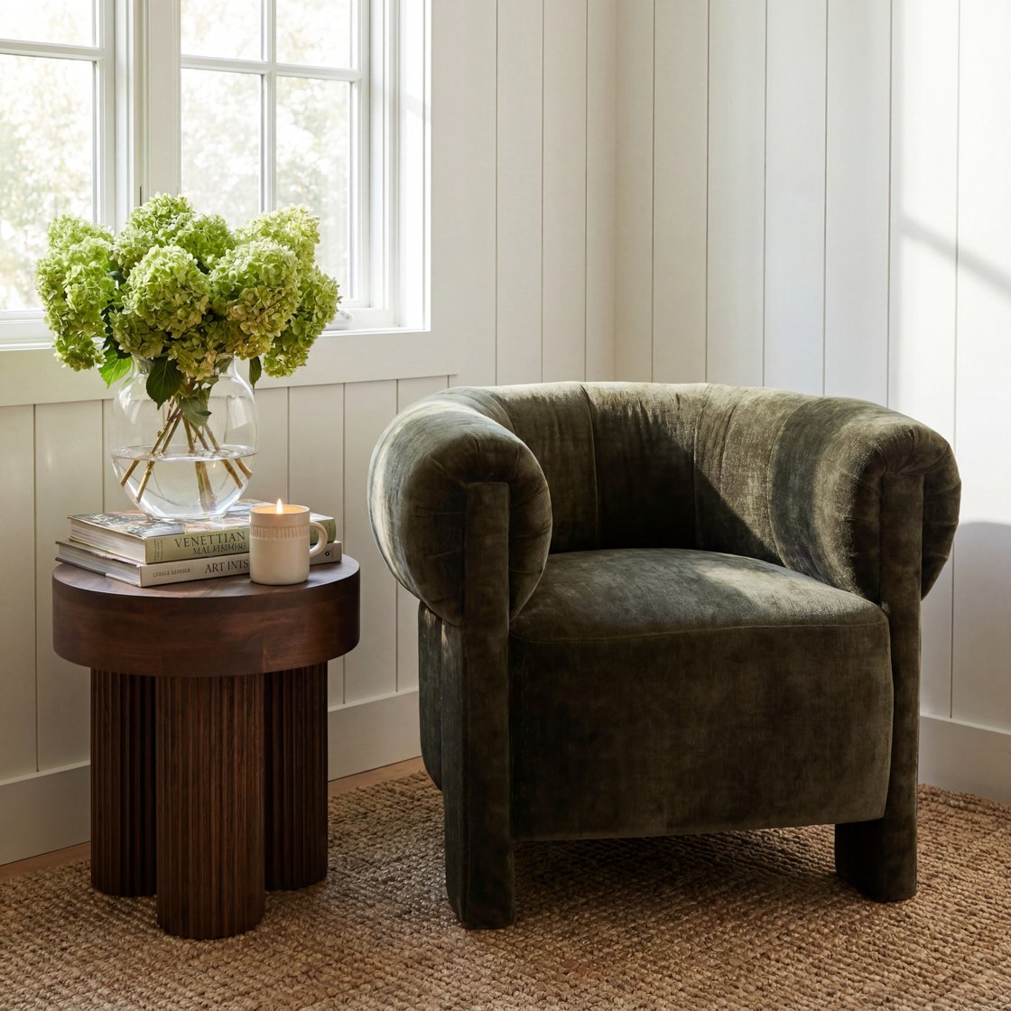 Clerkenwell three-legged armchair