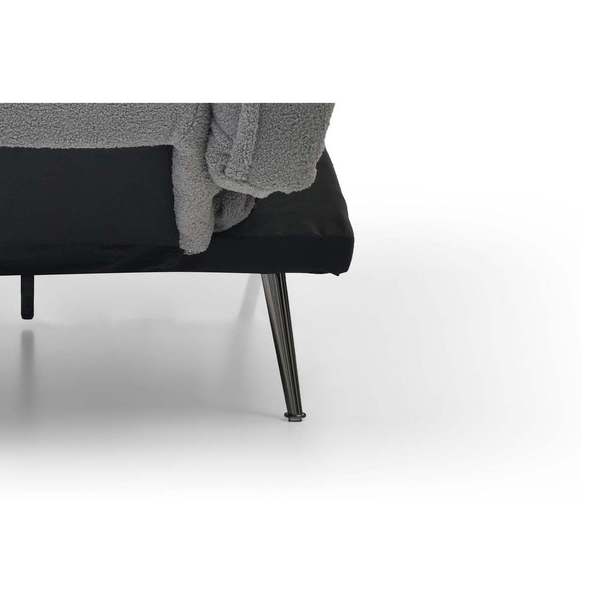 Cleveley Three Seater Click-Clack Sofa Bed in Grey Sherpa – product view 17