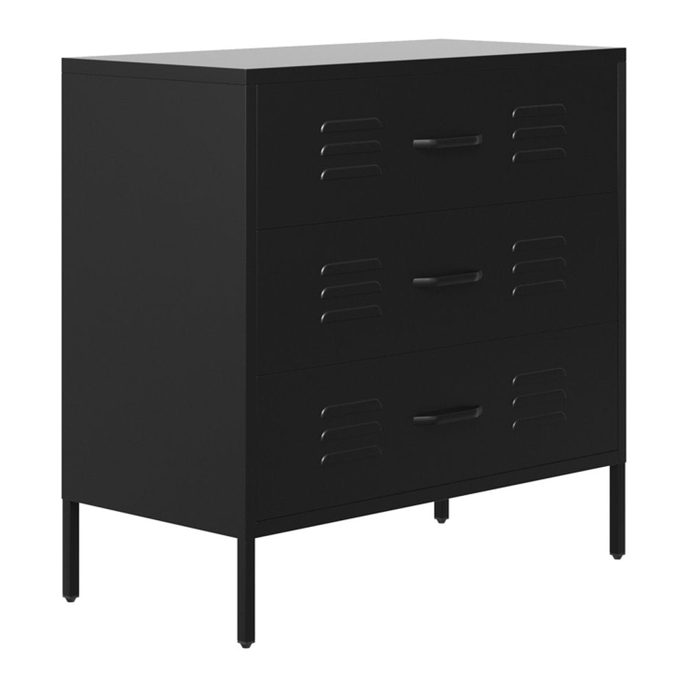 Cley locker style chest of drawers in Black