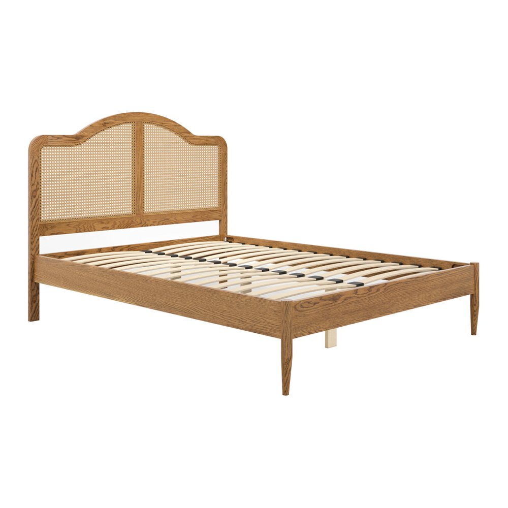 Coniston curved cane bed in Smoked