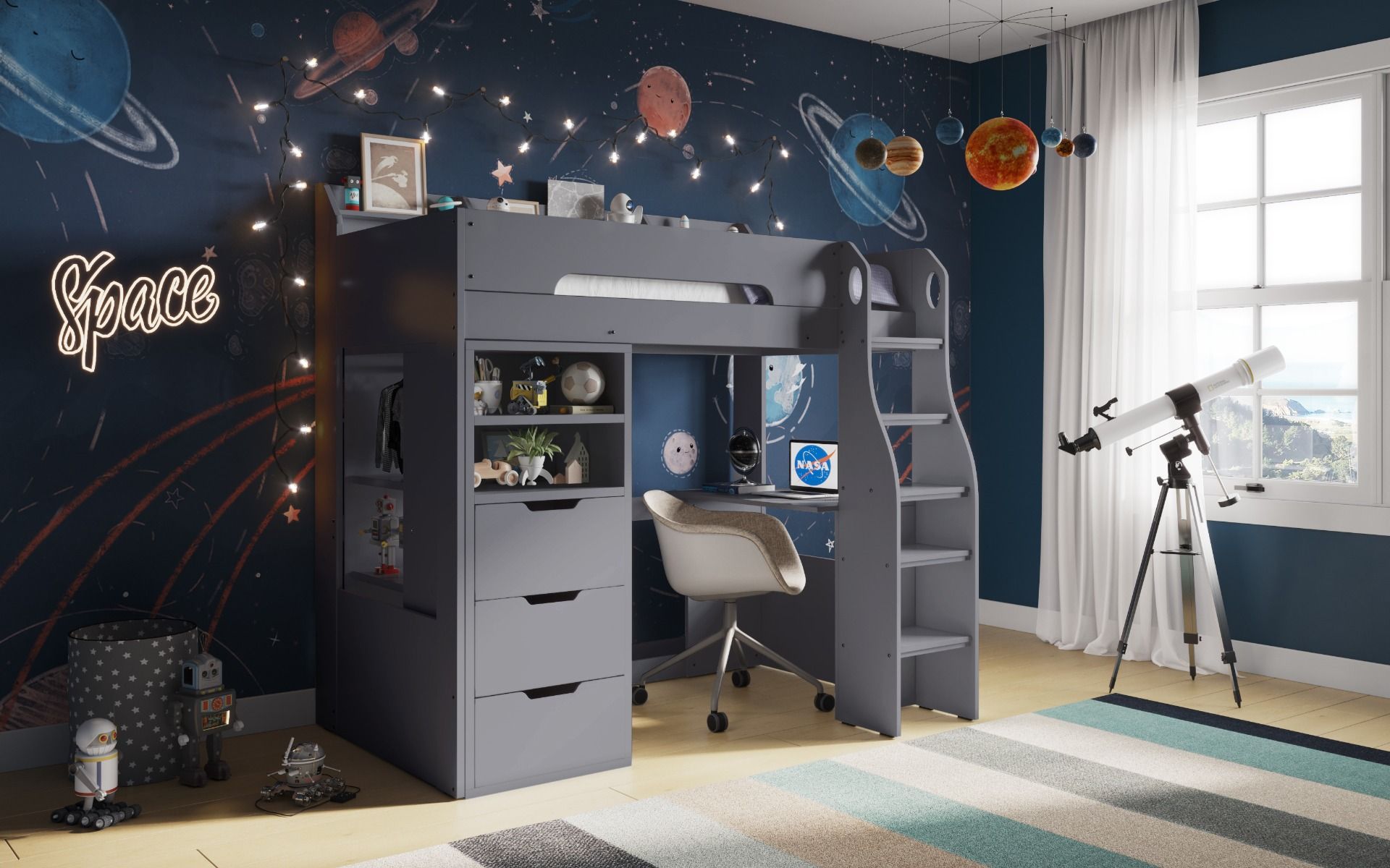 Galaxy Storage High Sleeper Bed - Hover
