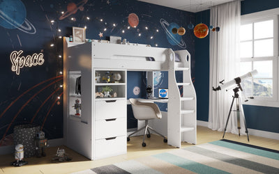 Galaxy Storage High Sleeper Bed