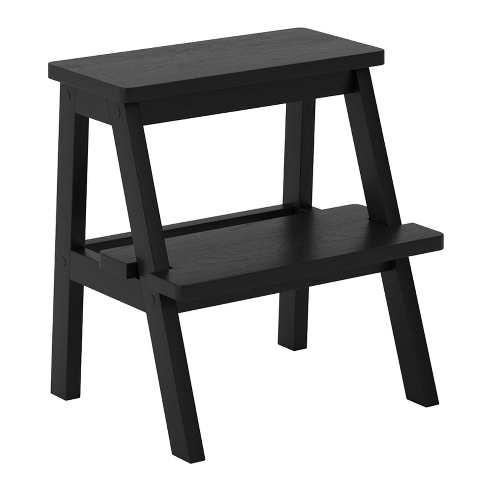 Crail birch wood stool in Black
