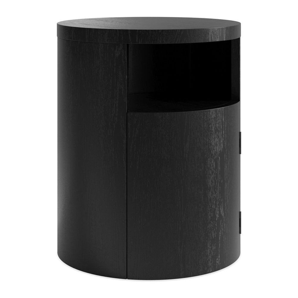 Cromer round bedside table in Black